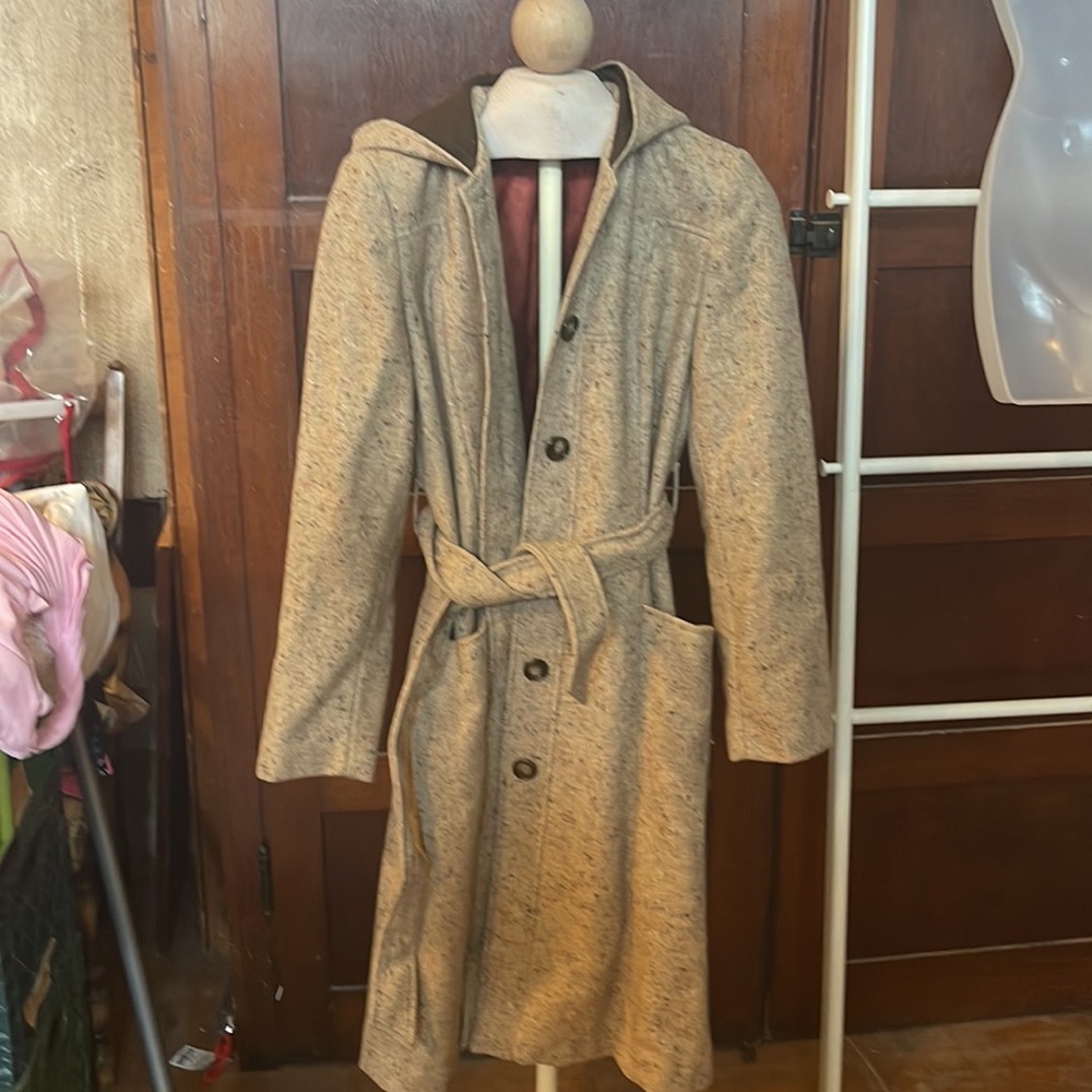 Vintage 60s Ruby Martin Hooded Wool Trench Coat
